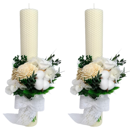 Lumânări de nuntă - lumanari-nunta-flori-criogenate-si-uscate-livrare-gratuita-atelierul-floral-infinity.