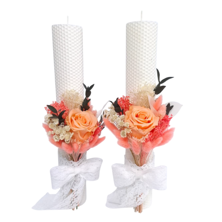 Lumânări de nuntă - lumanari-nunta-flori-criogenate-si-uscate-livrare-gratuita-atelierul-floral-infinity.