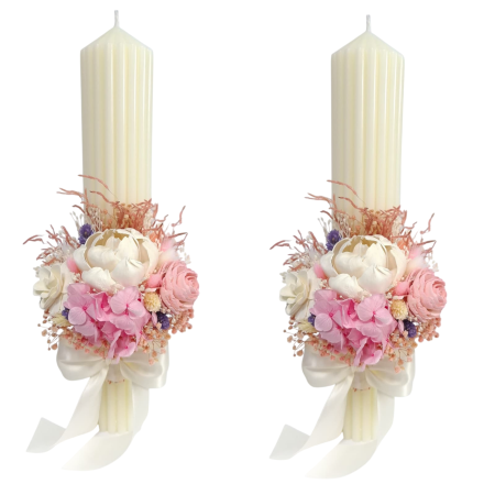 Lumânări de nuntă - lumanari-nunta-flori-criogenate-si-uscate-livrare-gratuita-atelierul-floral-infinity.