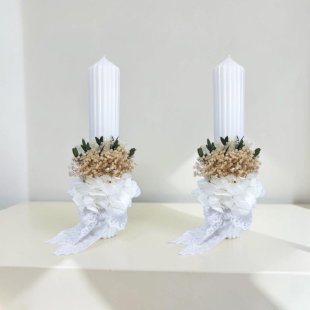 Lumânări de nuntă - lumanari-nunta-flori-criogenate-si-uscate-livrare-gratuita-atelierul-floral-infinity.
