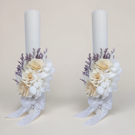 Lumânări de nuntă - lumanari-nunta-flori-criogenate-si-uscate-livrare-gratuita-atelierul-floral-infinity.