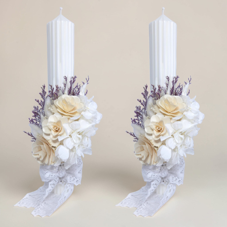 Lumânări de nuntă - lumanari-nunta-flori-criogenate-si-uscate-livrare-gratuita-atelierul-floral-infinity.