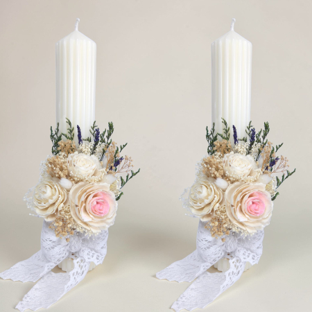 Lumânări de nuntă - lumanari-nunta-flori-criogenate-si-uscate-livrare-gratuita-atelierul-floral-infinity.