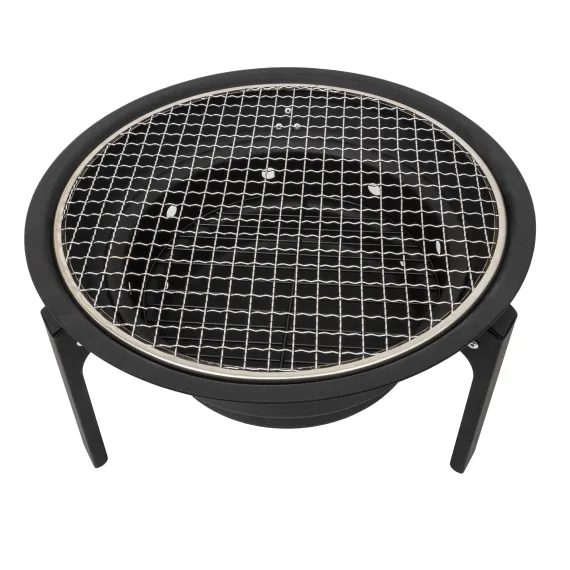 Gratar metalic pentru camping, pliabil, rotund, diametru 35cm [2]