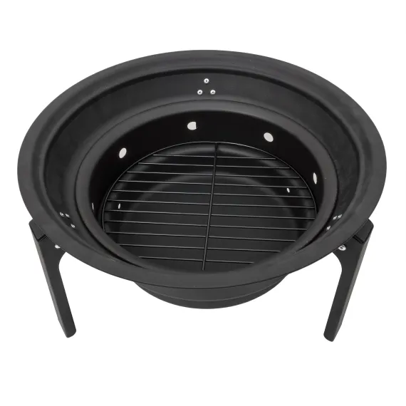 Gratar metalic pentru camping, pliabil, rotund, diametru 35cm [3]