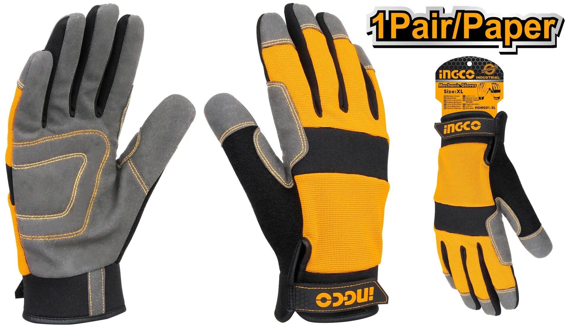 Manusi de Protectie din Piele+Textil XL [1]