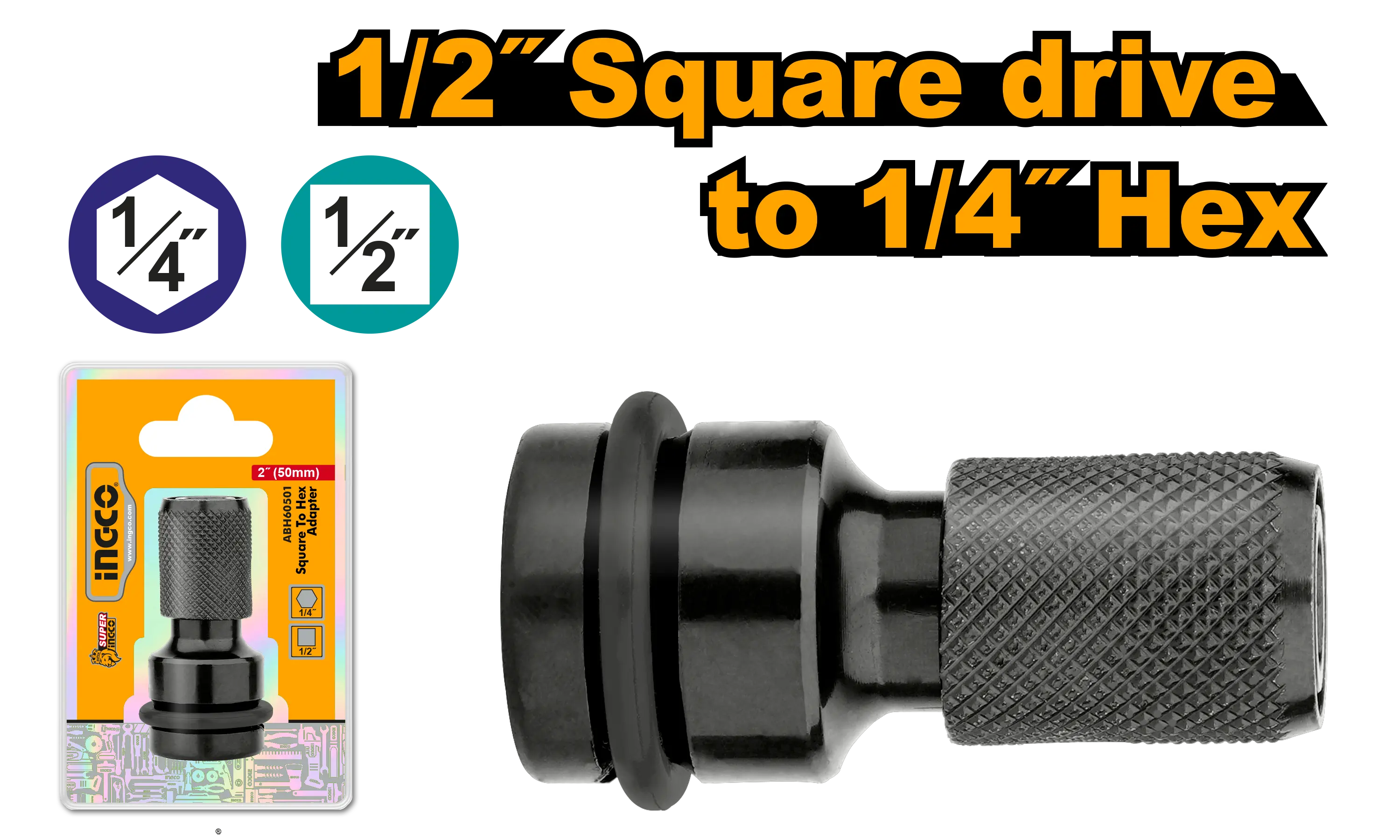 Accesorii pentru Gaurit si Insurubat - Adaptor Tubulara 1/2 la 1/4 HEX