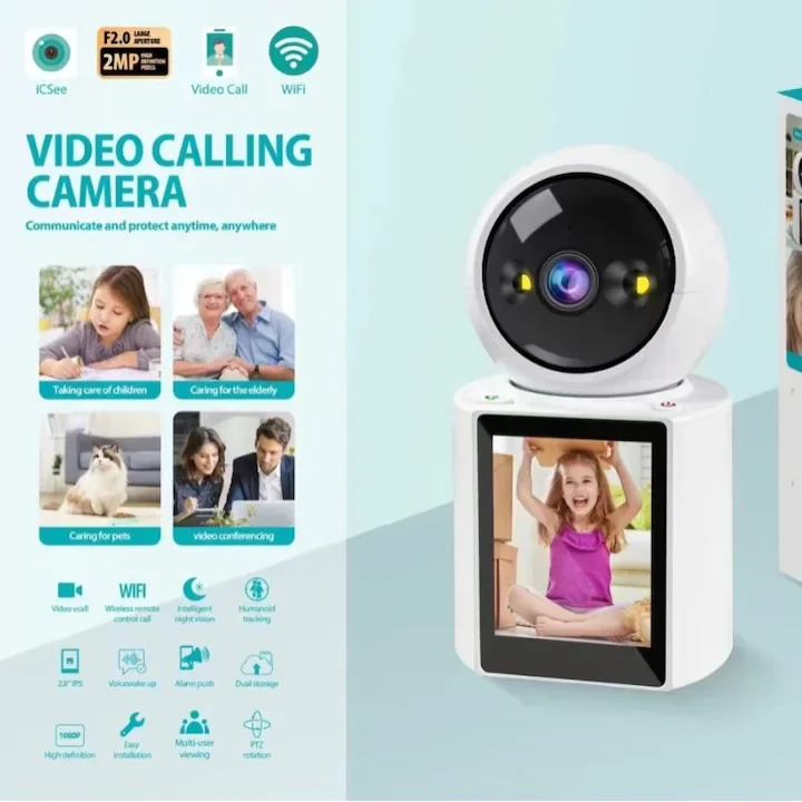 Camera de Supraveghere Inteligenta 4MP cu Ecran 2.8”, Rotire 360°, Vedere Nocturna Color, Detectare AI, Audio Bidirectional, Alarma Sonora și Luminoasa, Wireless, Control Vocal [6]