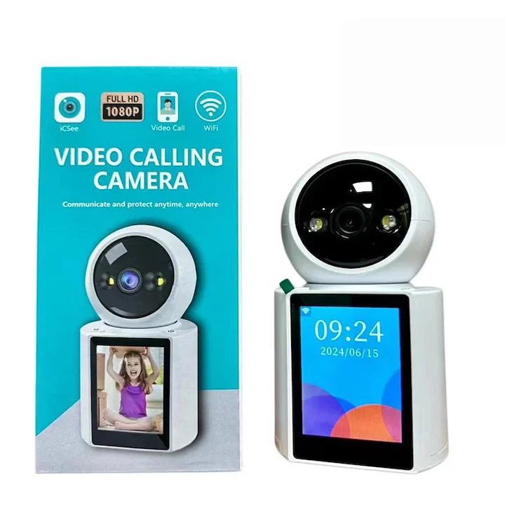 Camera de Supraveghere Inteligenta 4MP cu Ecran 2.8”, Rotire 360°, Vedere Nocturna Color, Detectare AI, Audio Bidirectional, Alarma Sonora și Luminoasa, Wireless, Control Vocal [3]