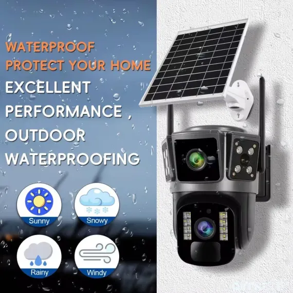 Camere Supraveghere Solare - Camera Supraveghere Solara 6MP, UltraHD, Rotativa 360, Wifi/4G, Panou Solar, Night Vision, Detectie Umana