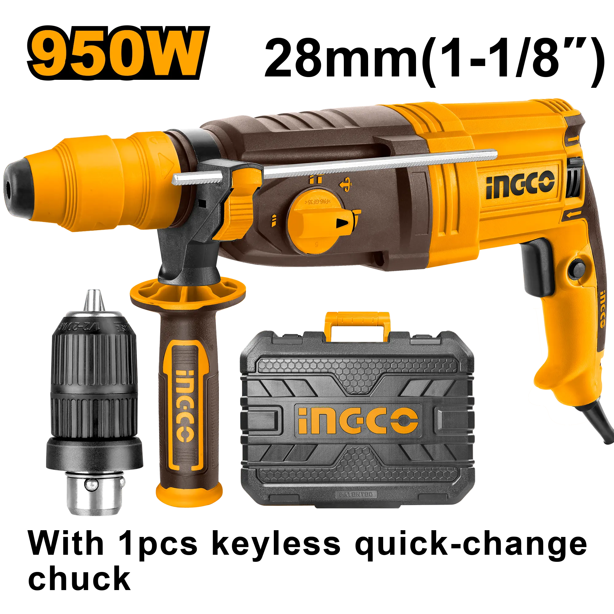 Rotopercutoare si Demolatoare - Ciocan Rotopercutor 950W SDS Plus + Accesorii