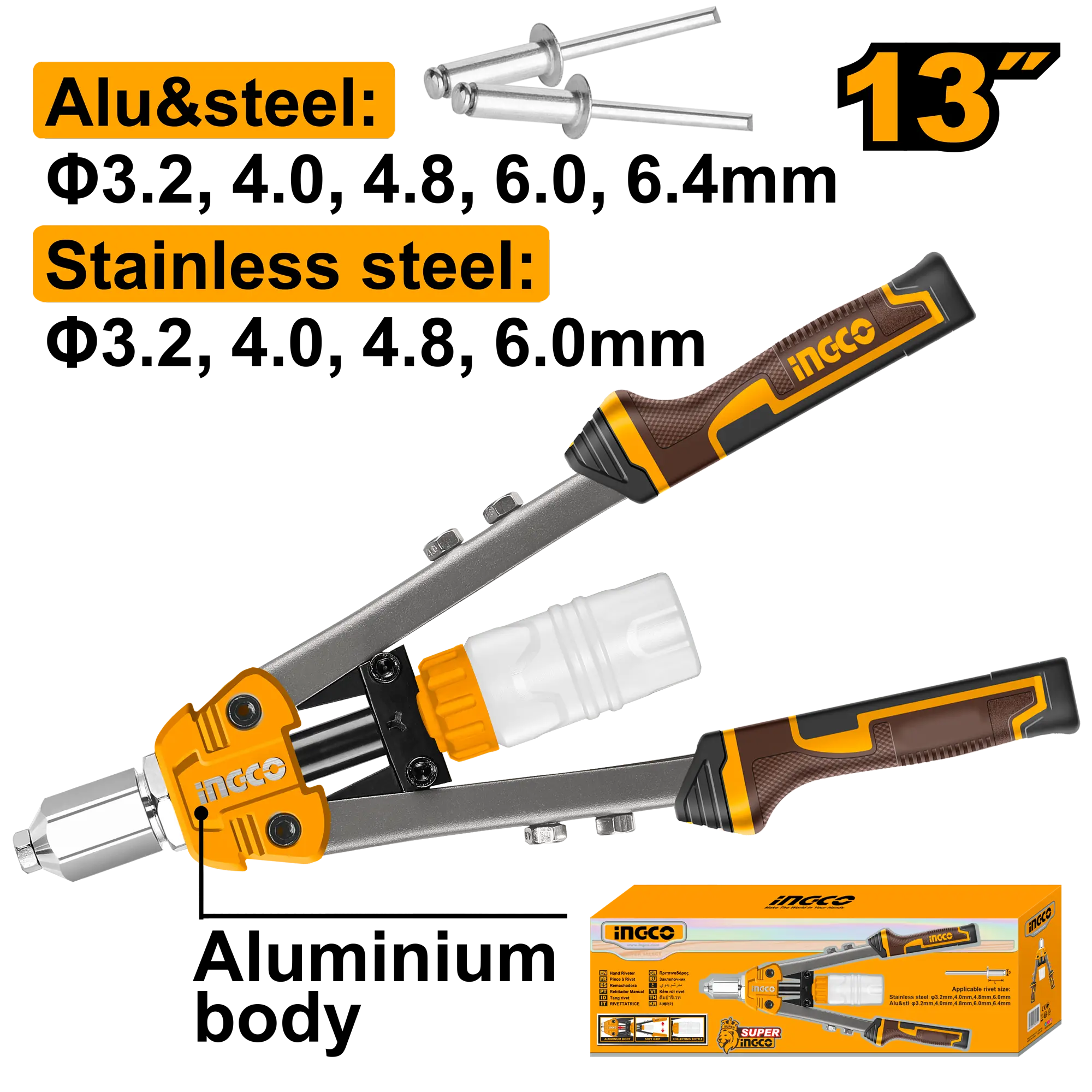 Scule si Unelte de Mana - Cleste Popnituri 33cm Ingco HR131