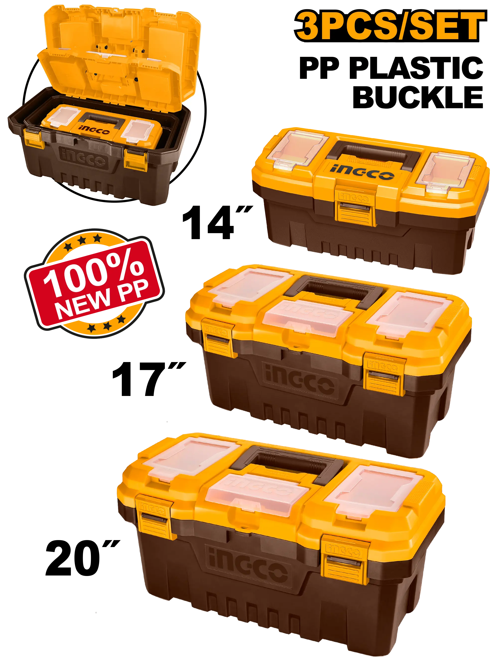 Organizatoare si Cutii Scule - Cutii pentru Depozitare Scule Set de 3Buc