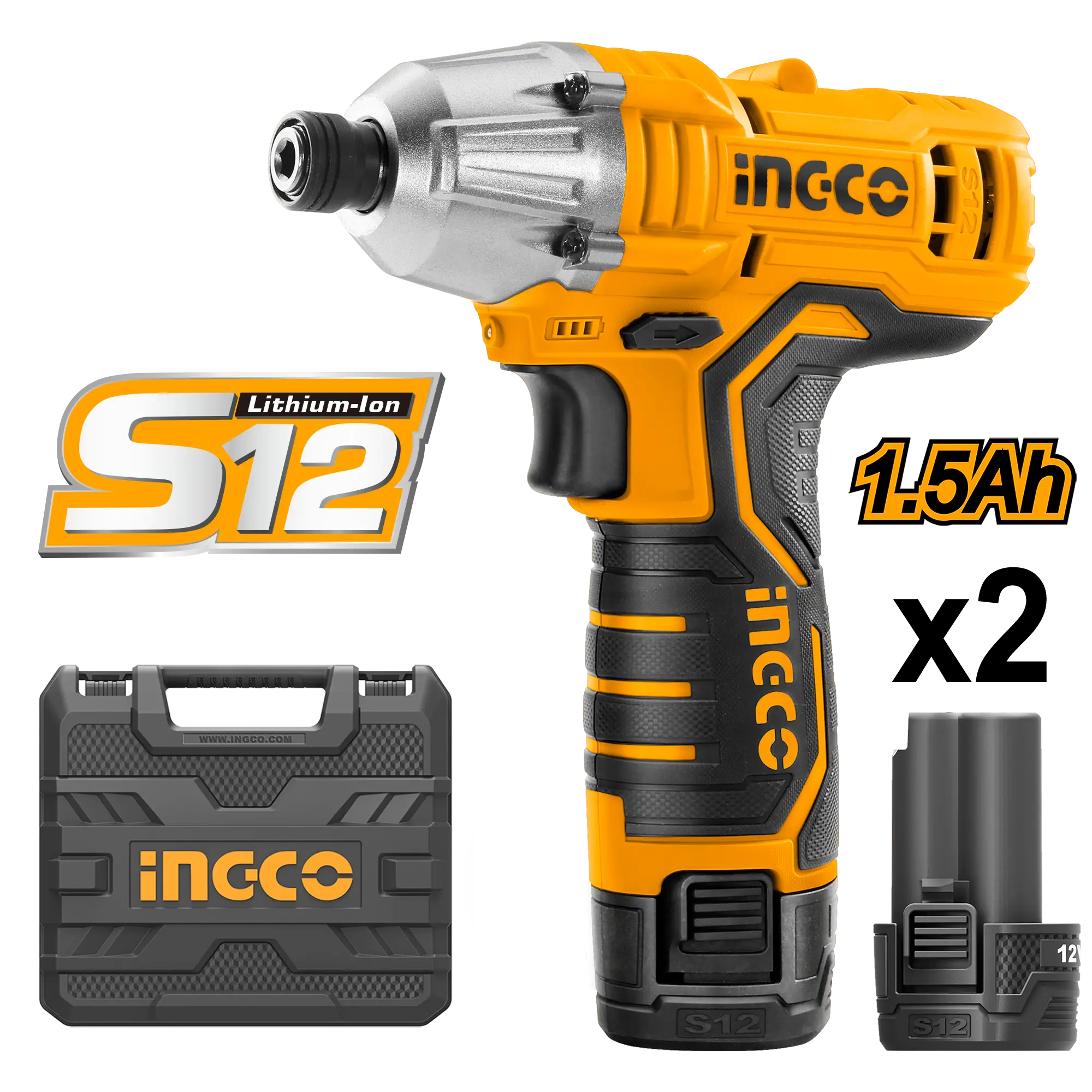 Scule Electrice - Filetanta 12V INGCO cu Impact 100NM+Accesorii