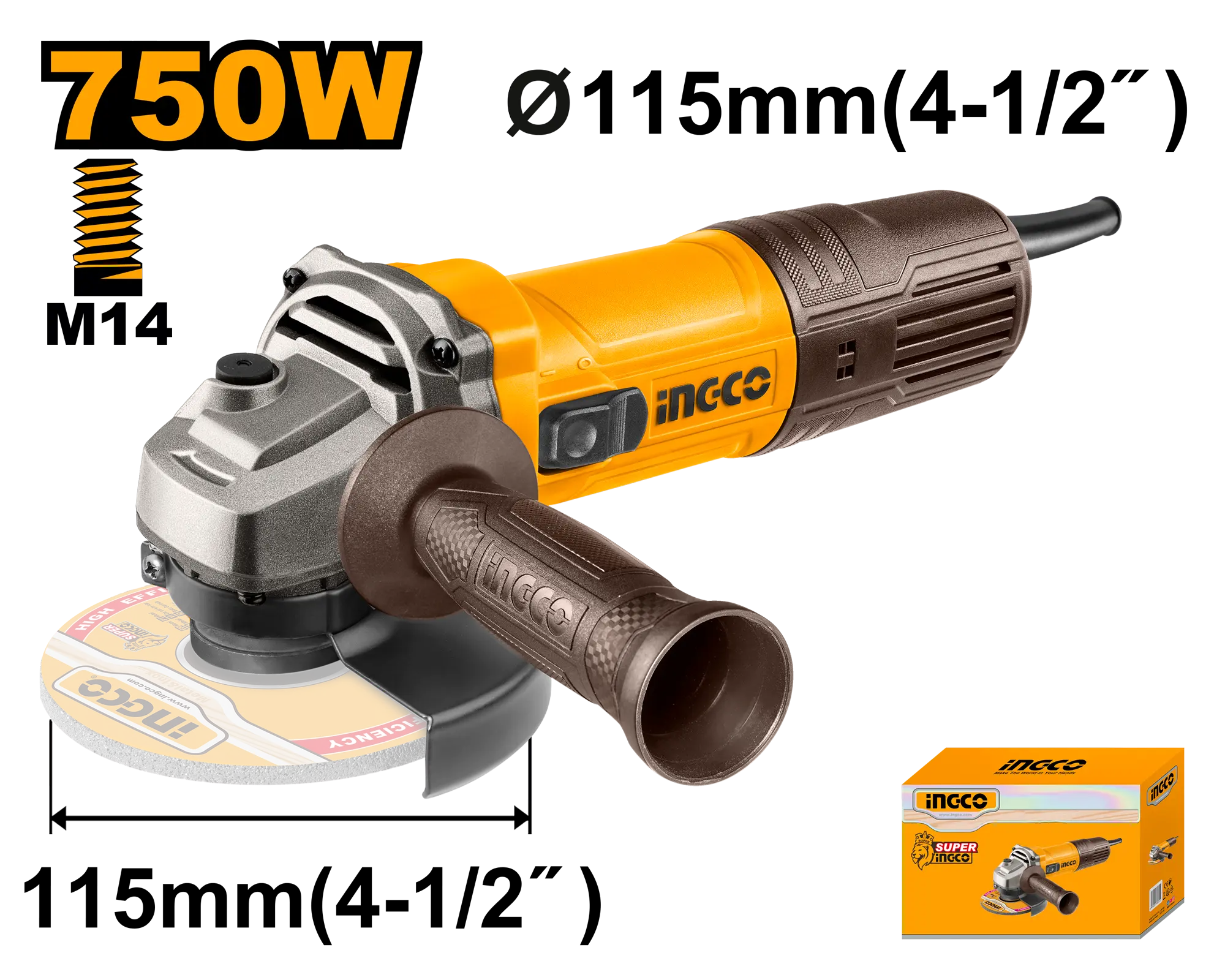 Flexuri si Polizoare - Flex Unghiular Polizor 750W 115mm INGCO