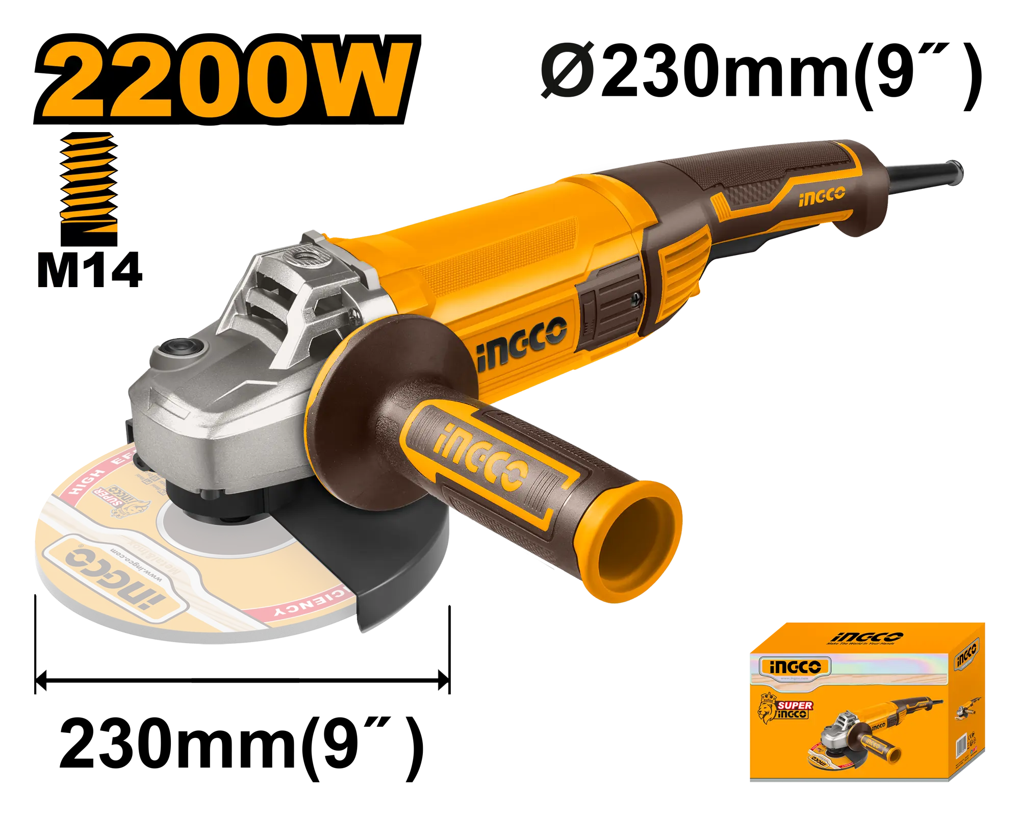 Scule  & Unelte - Flex Unghiular Polizor 230mm 2200W INGCO