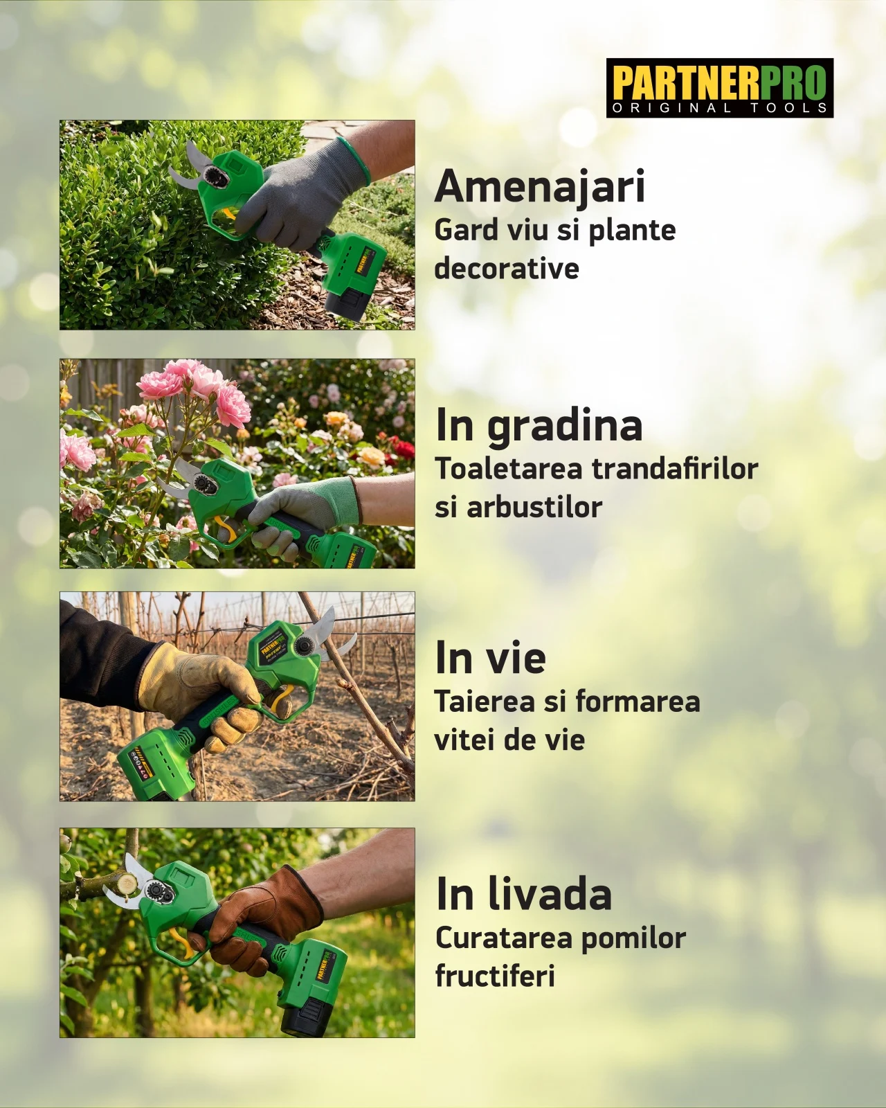 Foarfecă electrică cu acumulator PARTNERPRO PP-FE16V, 16V / 2Ah, 300 W, 200 N [14]