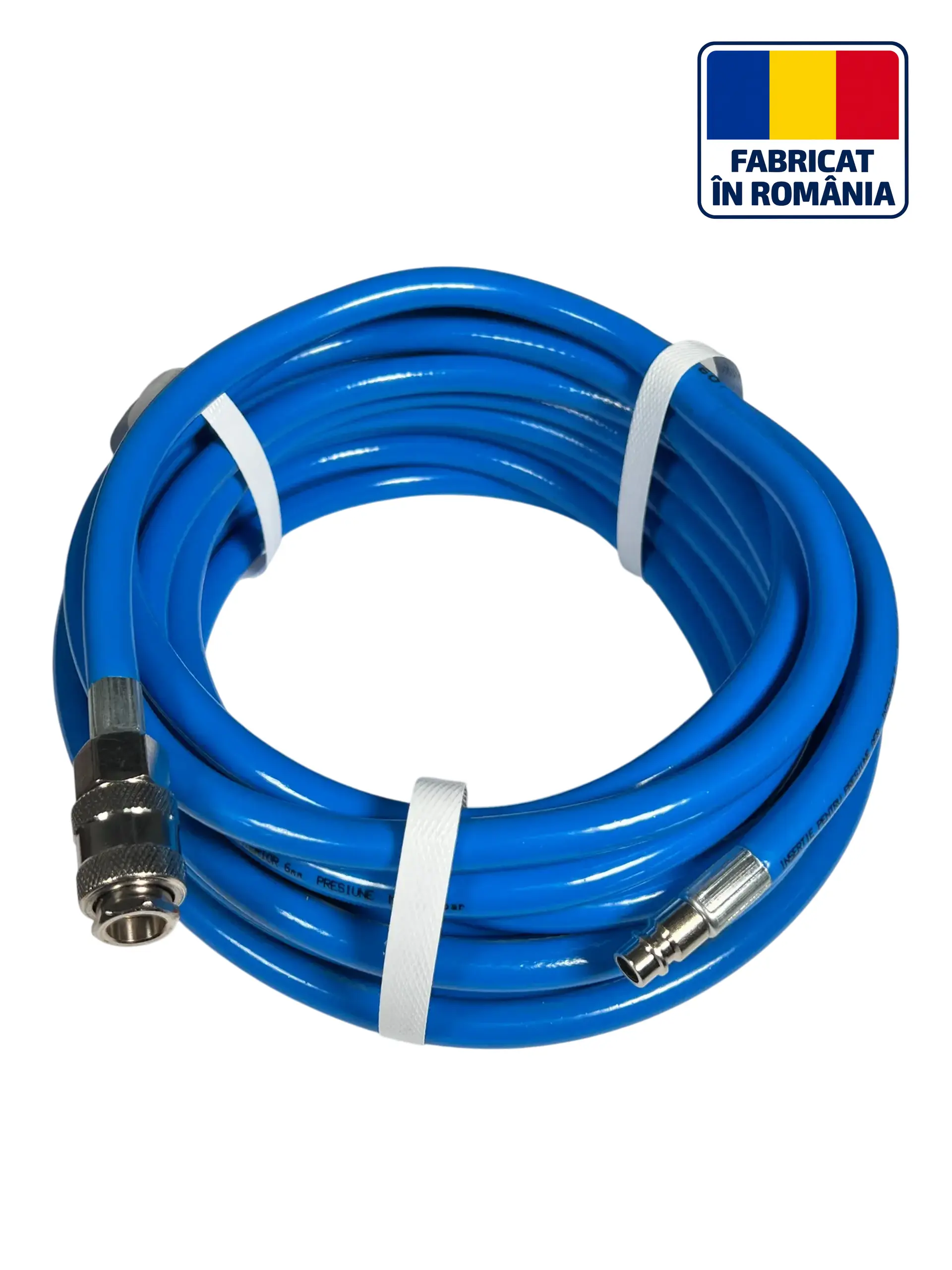 Compresoare & Accesorii Pneumatice - Furtun Aer 6x12mm, 10m cu Conectori pentru Compresor