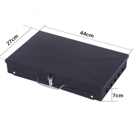 Gratar Portabil, Pliabil, Tip Servieta, cu Accesorii pentru Gatit Incluse, Confectionat din Metal, 46x43x26 cm [2]