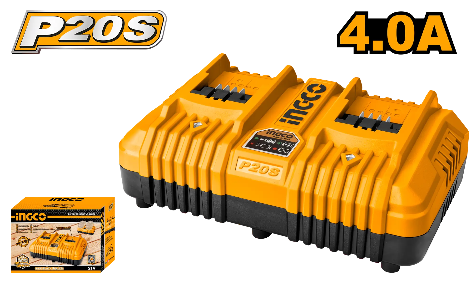 Acumulatori si Incarcatoare - Incarcator Dublu 20V 4Ah