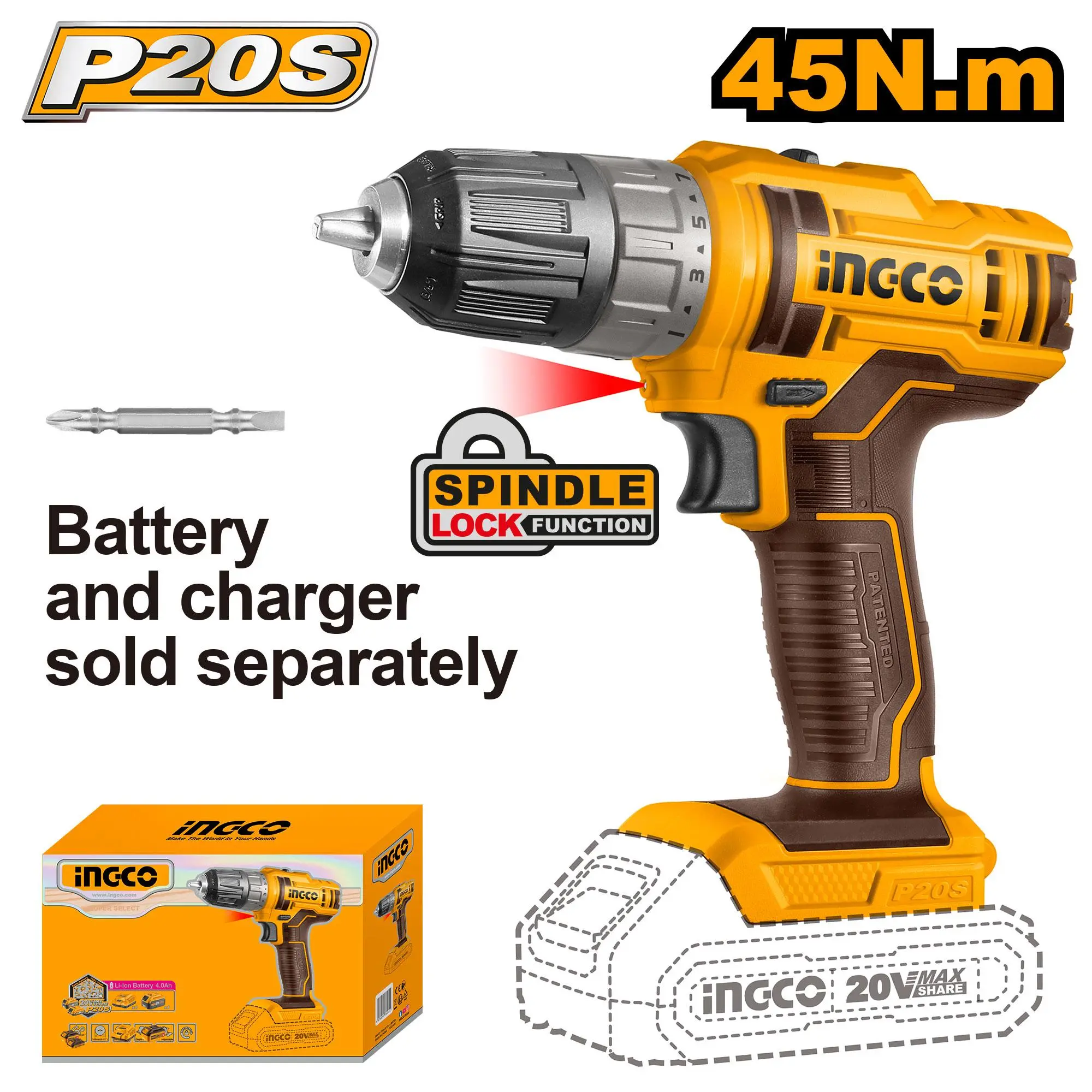 Scule  & Unelte - Masina de Insurubat Bormasina 45NM 1500RPM 20V