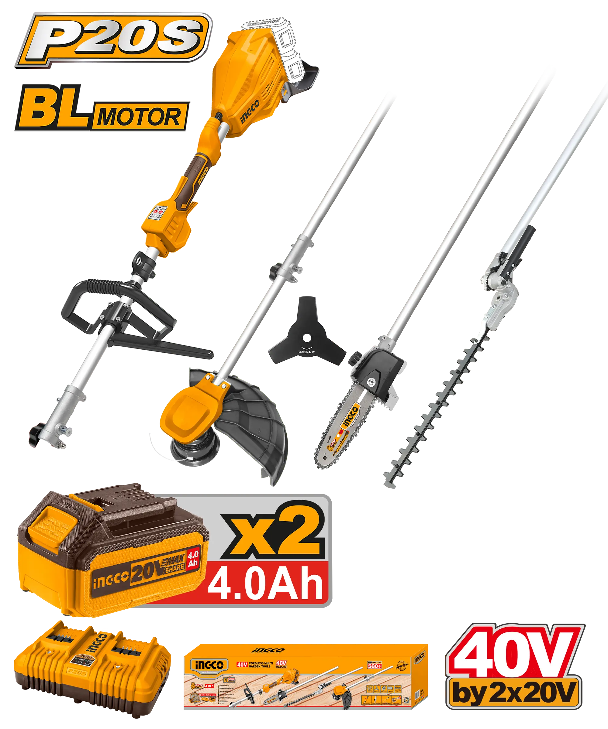 Coase Electrice si Motocoase - Motocoasa 40V cu 4 Functii