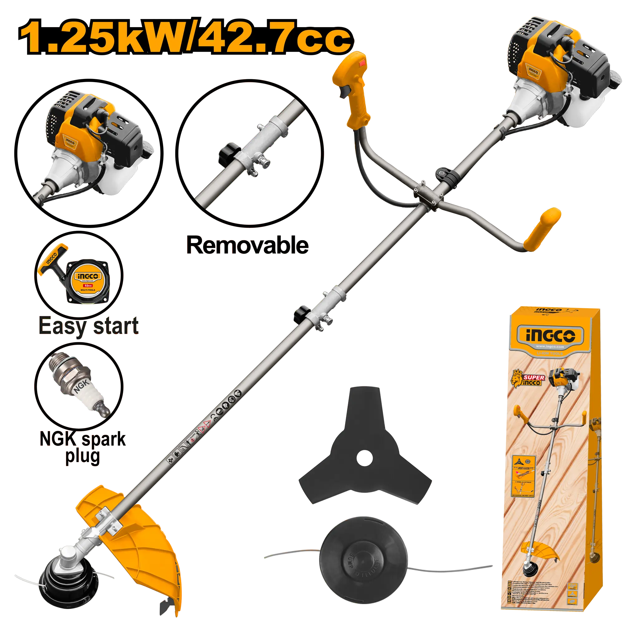 Coase Electrice si Motocoase - Motocoasa 43cc 2T INGCO