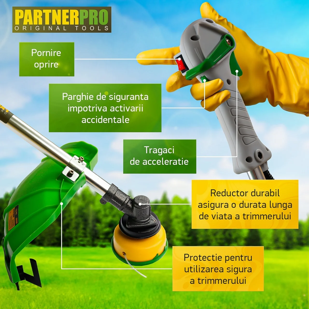 Motocoasa pe benzina PartnerPro PPA-56, 2T, 5.8 CP, 10000 rpm [3]
