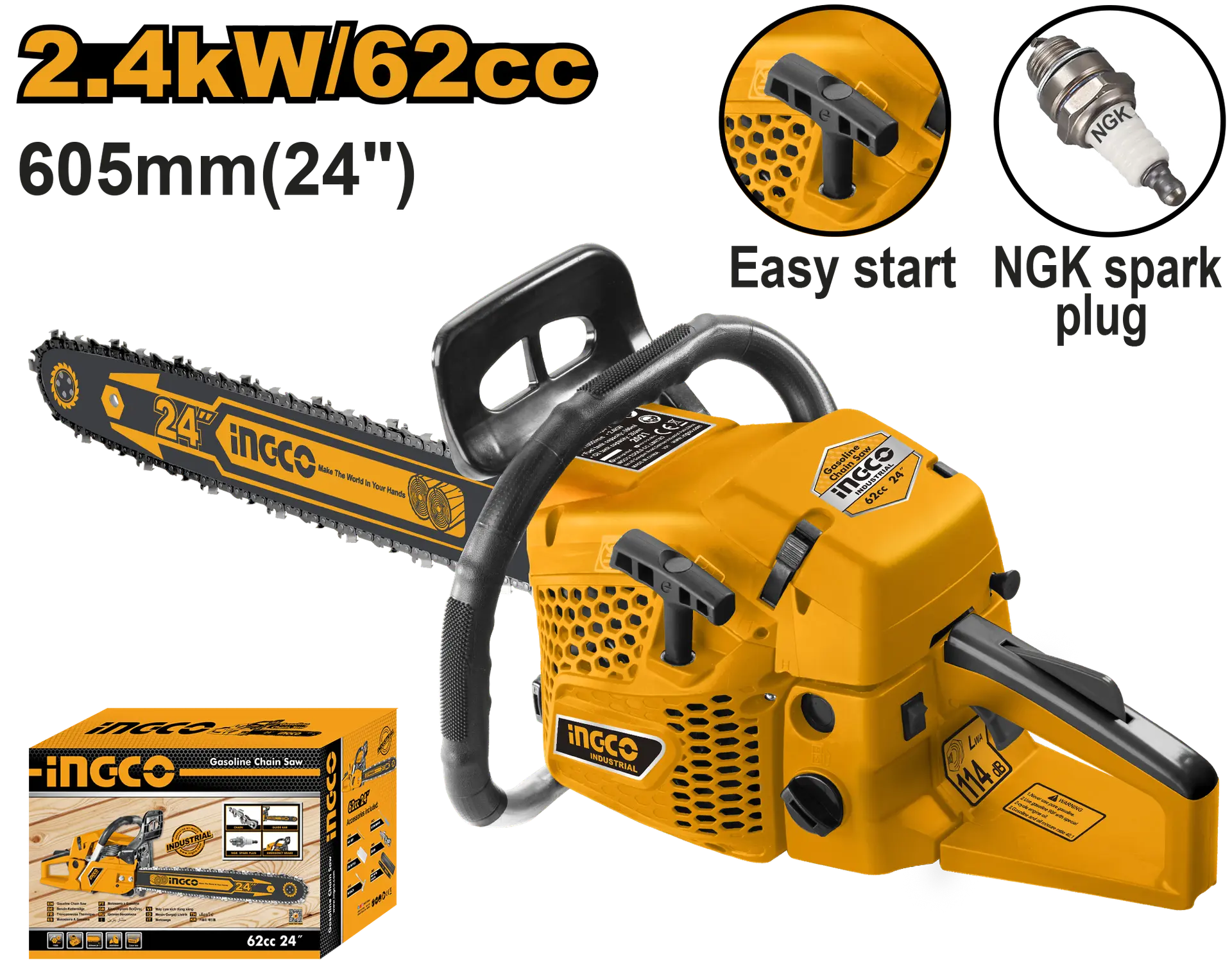 Drujbe si Motofierastraie - Motofierastrau INGCO Profesional 62cc 3.3Hp GCS5602411