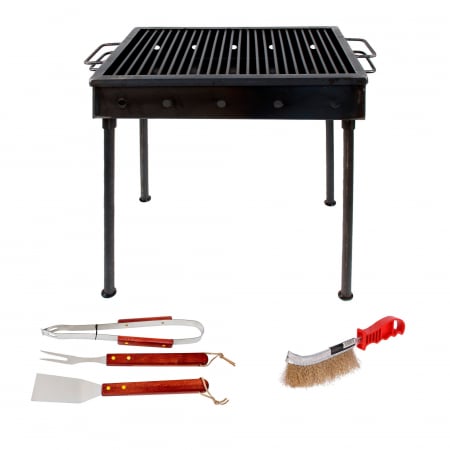 Gratare - Pachet Gratar Metalic 60x34cm cu Perie de Sarma si 3 Accesorii