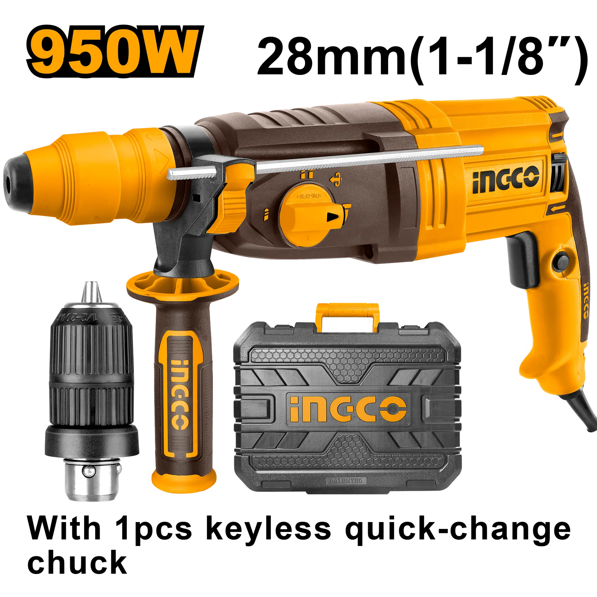 Rotopercutoare si Demolatoare - Picamer SDS Plus 950W Ingco RGH9528-2