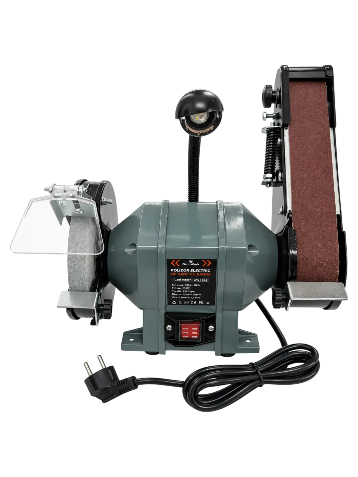 Polizoare de Banc - Polizor Electric de Banc cu Banda 250W GrunWerk GW7604