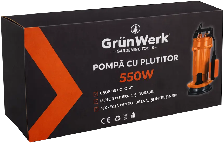 Pompa Apa Curata Fonta cu Plutitor 550W 20m GrunWerk GW7173 [1]