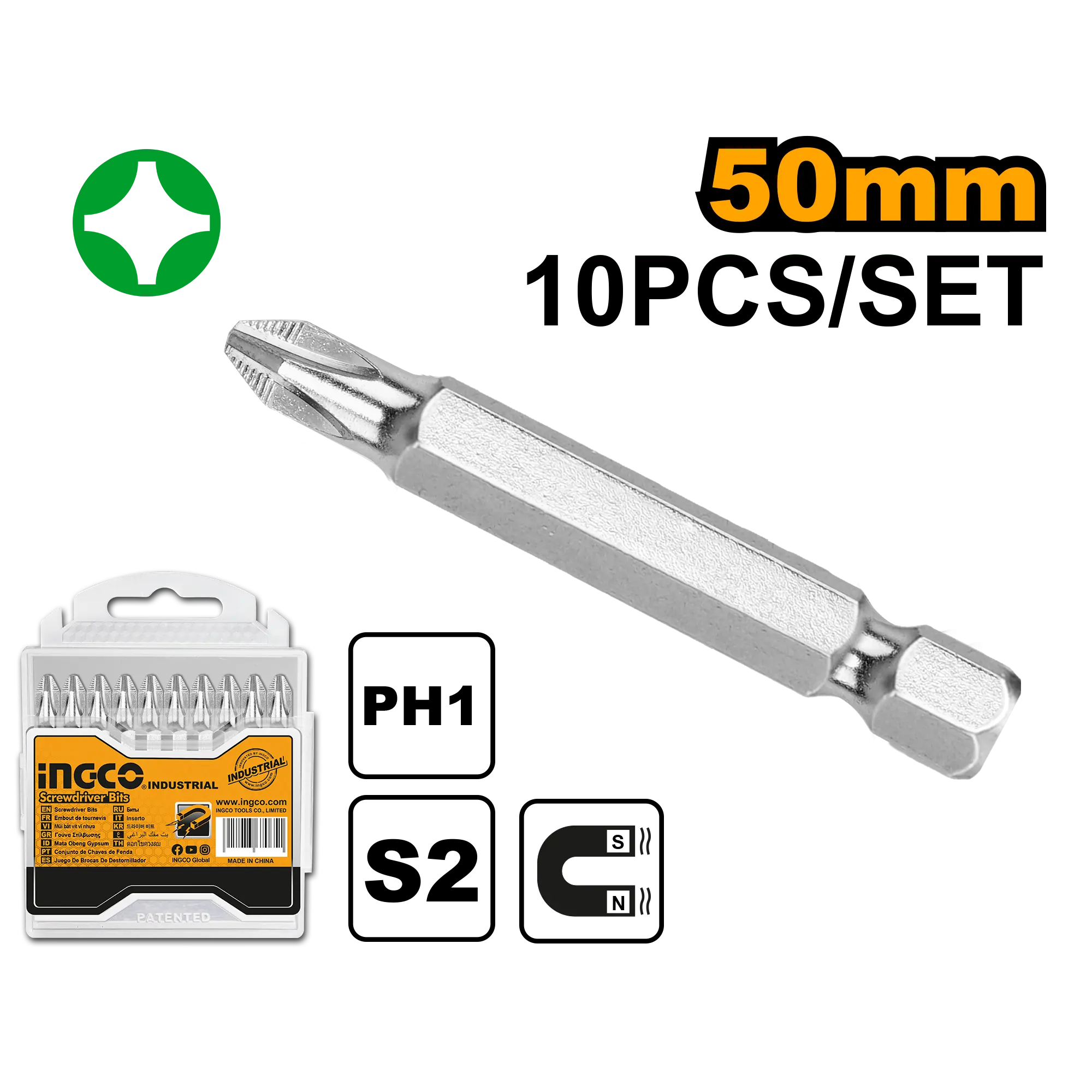 Accesorii pentru Gaurit si Insurubat - Set de Biti PH3 Lungi 10buc