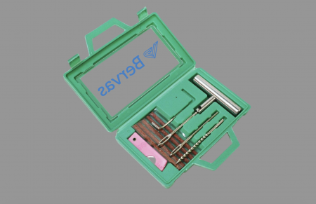 Kit Reparatie Anvelope - Set de Vulcanizare din Metal 9buc