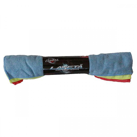 Intretinere si Cosmetica Auto - Set lavete microfibră 3buc 40 x 30 cm 3 culori - Carmax