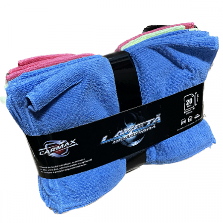 Intretinere si Cosmetica Auto - Set lavete microfibră 40x30cm 20buc Carmax