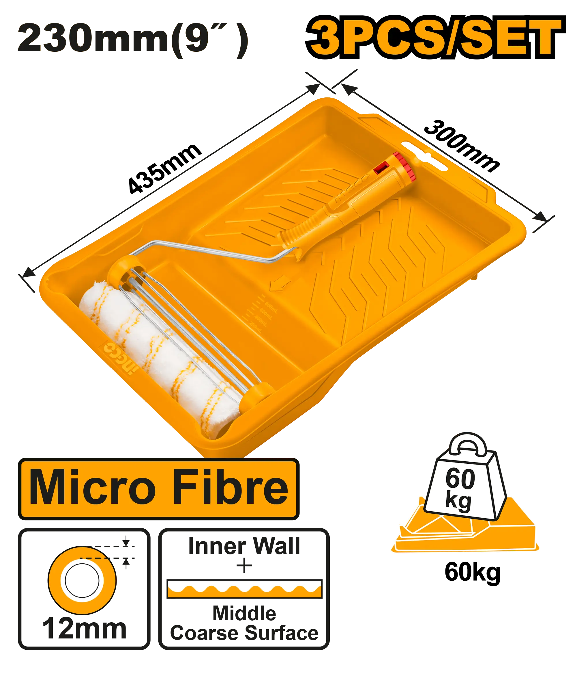 Scule  & Unelte - Trafalet cu Tava si Rezerva Set 3 buc