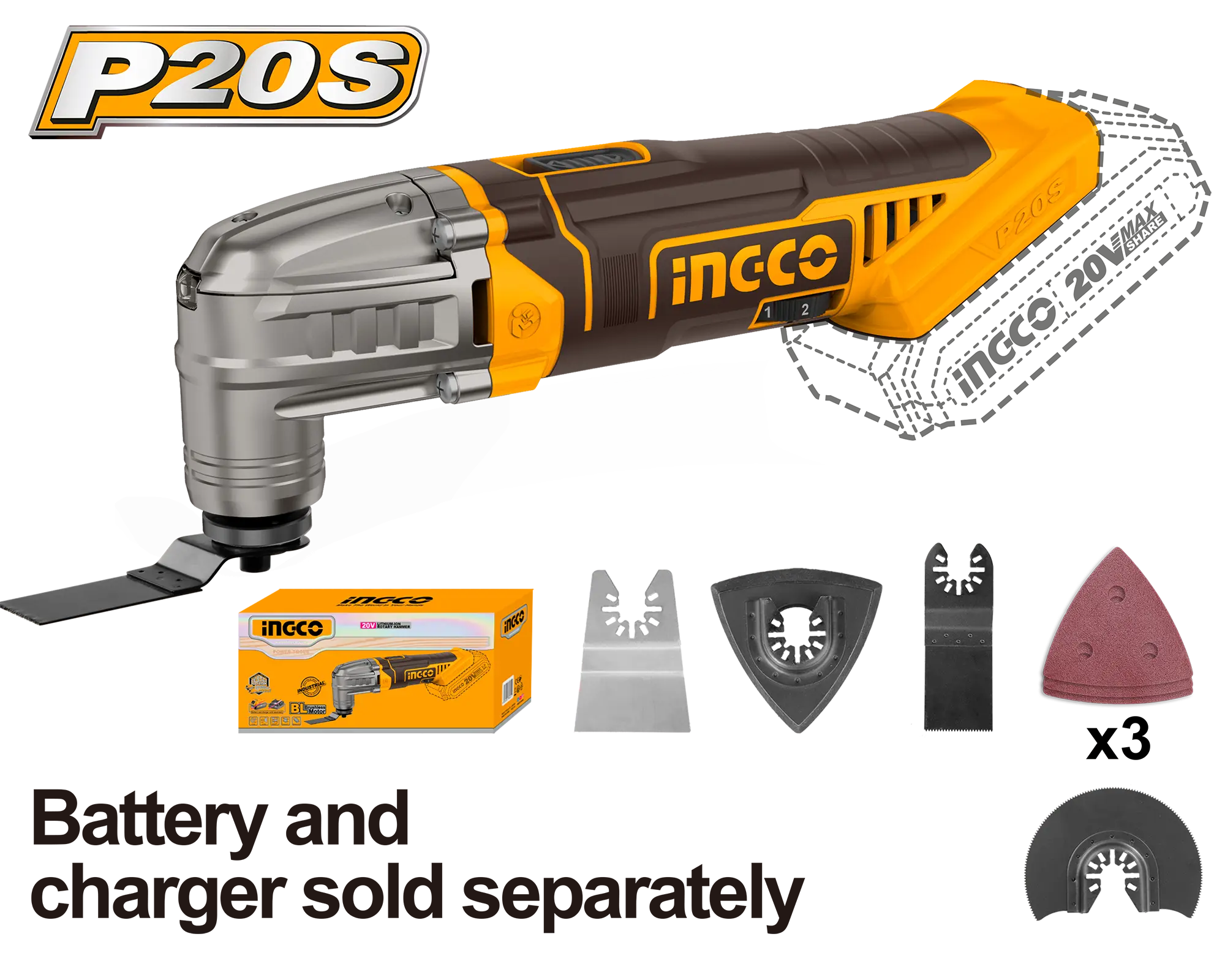 Scule  & Unelte - Unealta Multifunctionala Multicutter 20V