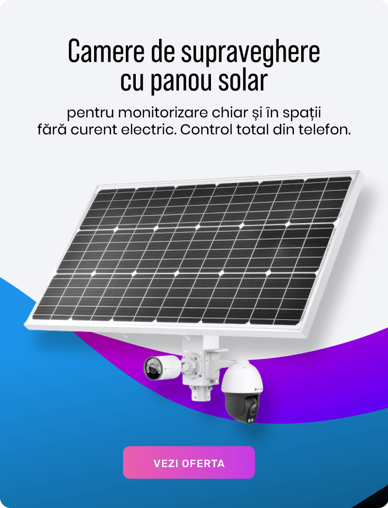 Camere de supraveghere cu panou solar