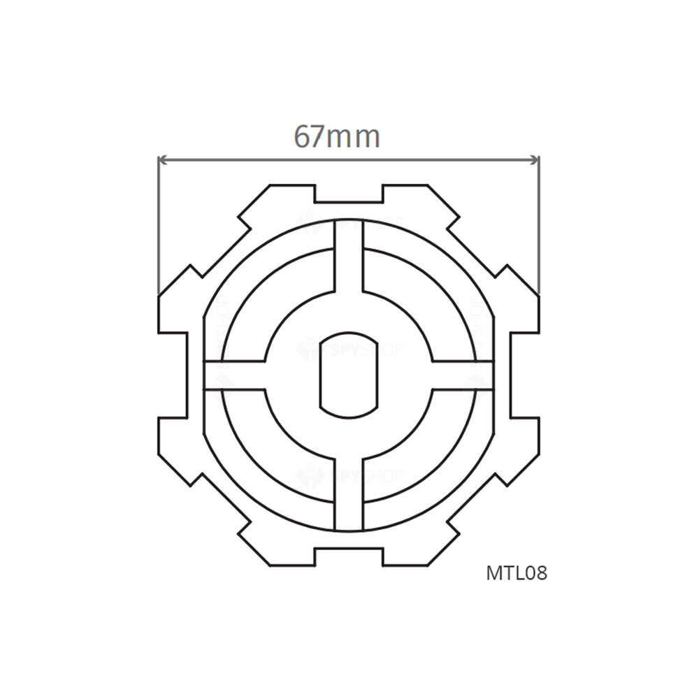 Adaptor Motorline MTL08/67 mm/forma octagonala [1]