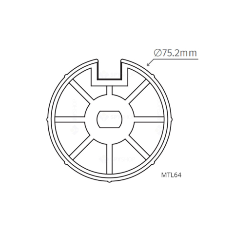 Automatizări Porți - Adaptor Motorline MTL64/75.2 mm/forma rotunda