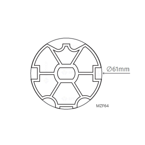 Automatizări Porți - Adaptor Motorline MZF64/61 mm/forma rotunda