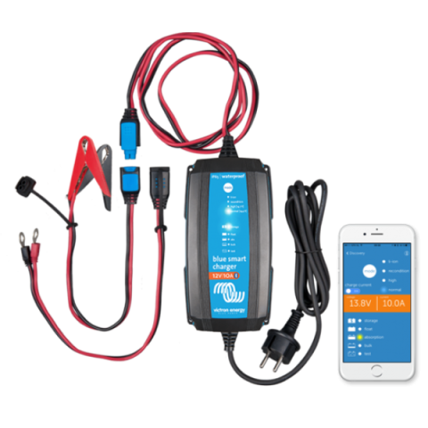 Fotovoltaice & Electrice - Încărcător de baterii Victron Blue Smart IP65 12/10, cu conector DC