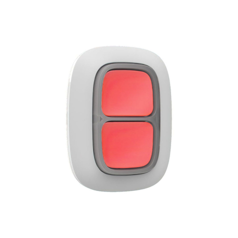 Alarmă Antiefracție - Buton de panica wireless Ajax DoubleButton WH, 2 butoane, 868 MHz, RF 1300 m, alb