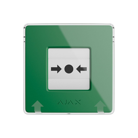 Convențional - Buton wireless Ajax Manual Call Point, verde, 866.0 - 922.0 MHz, resetabil, autonomie 7 ani