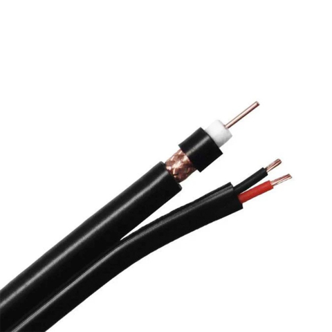 Cabluri & Accesorii - Cablu coaxial RG6 cu alimentare LinkPower LINK-RG6-2C-100, rola 100 m