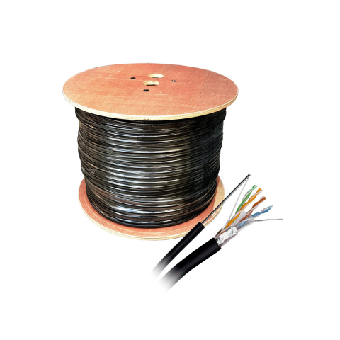 Cabluri & Accesorii - Cablu FTP CAT5E Cupru + sufa LinkPower LINK-FTP-AUTO, pret /305 m, negru