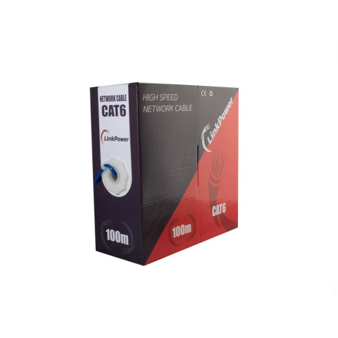 Cabluri & Accesorii - Cablu FTP CAT6 Cupru LinkPower LINK-FTP-CAT6-100, pret/100 m, albastru