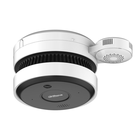 Camere speciale - Camera AI-Fire IP cu detector fum Dahua HY-SAV849HA-ET, 5MP, IR 20, slot card, microfon si difuzor, alarma, detectie temperatura si umiditate, PoE